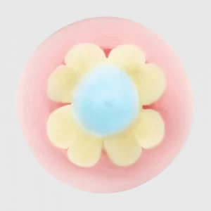 yellow flower cotton candy shape