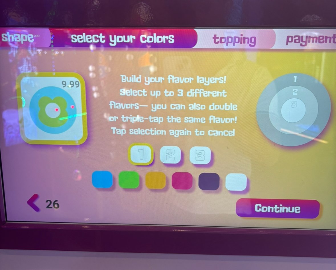 Pick your color selection menu